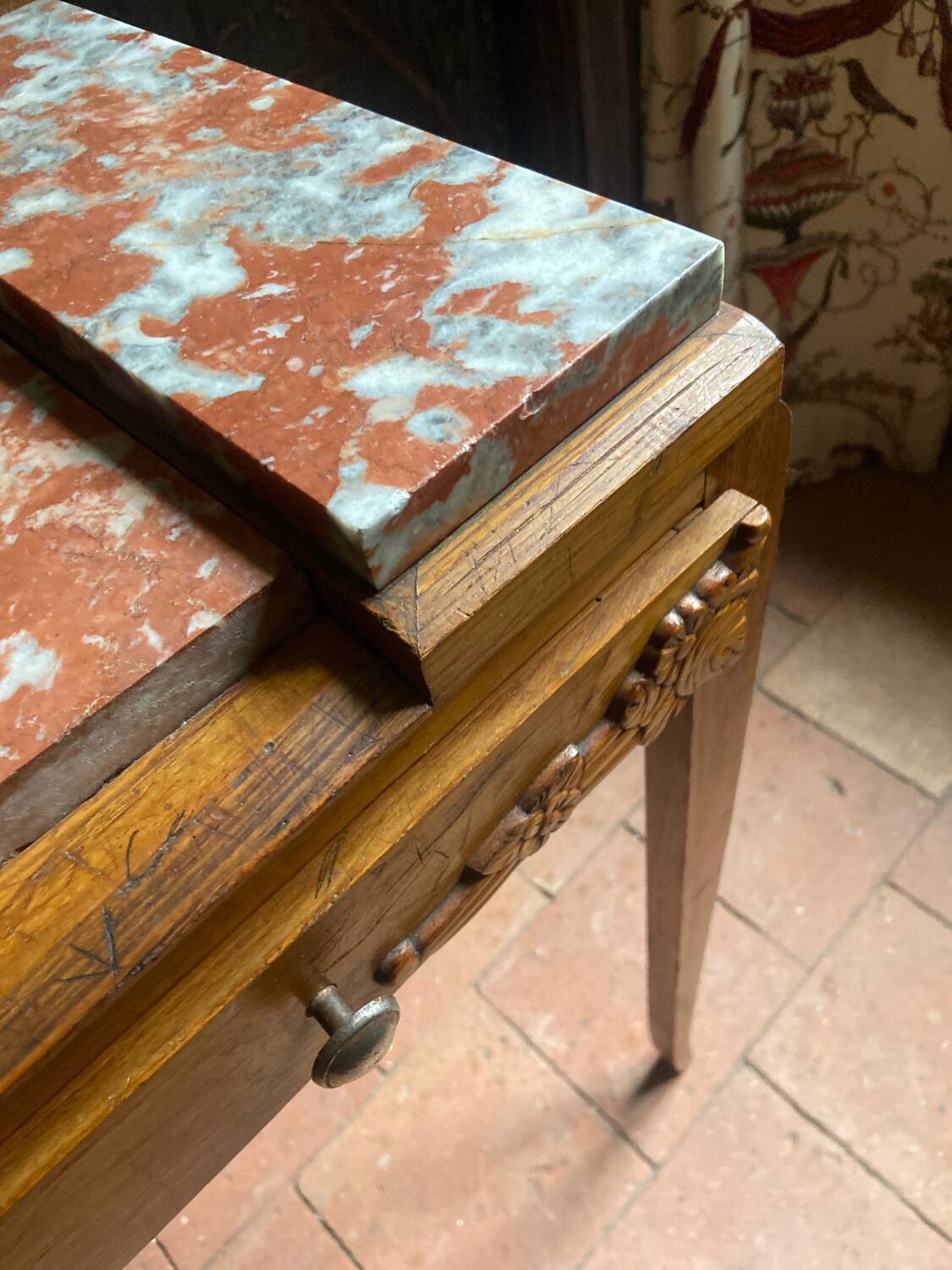 Art Deco dressing table in solid oak