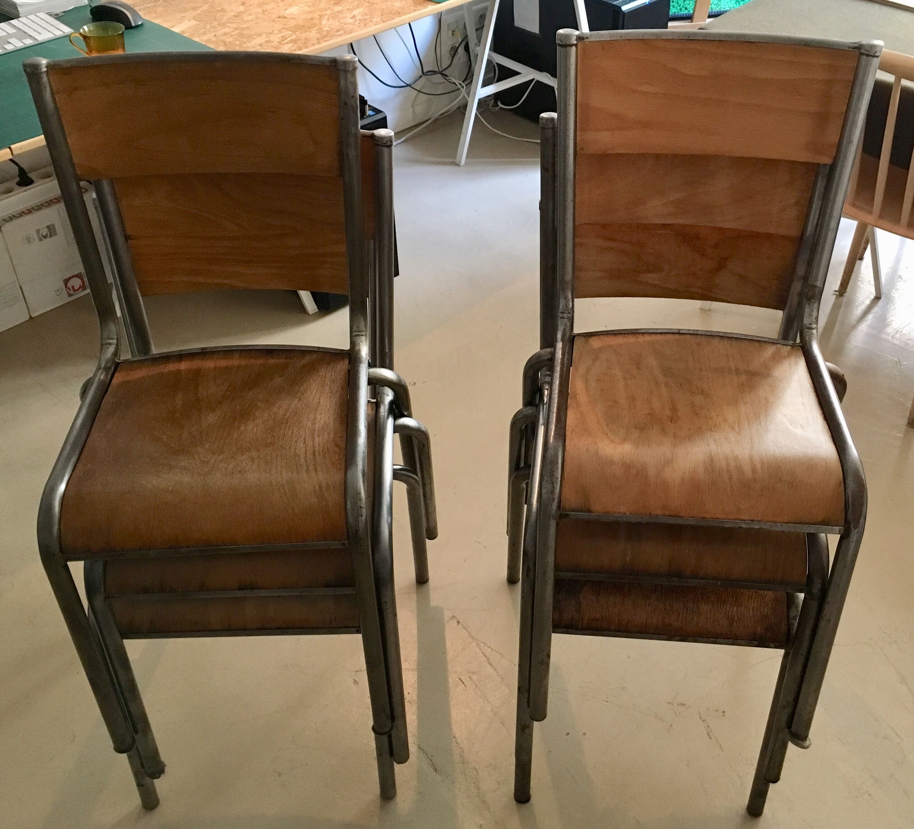 Vintage schoolboy chairs