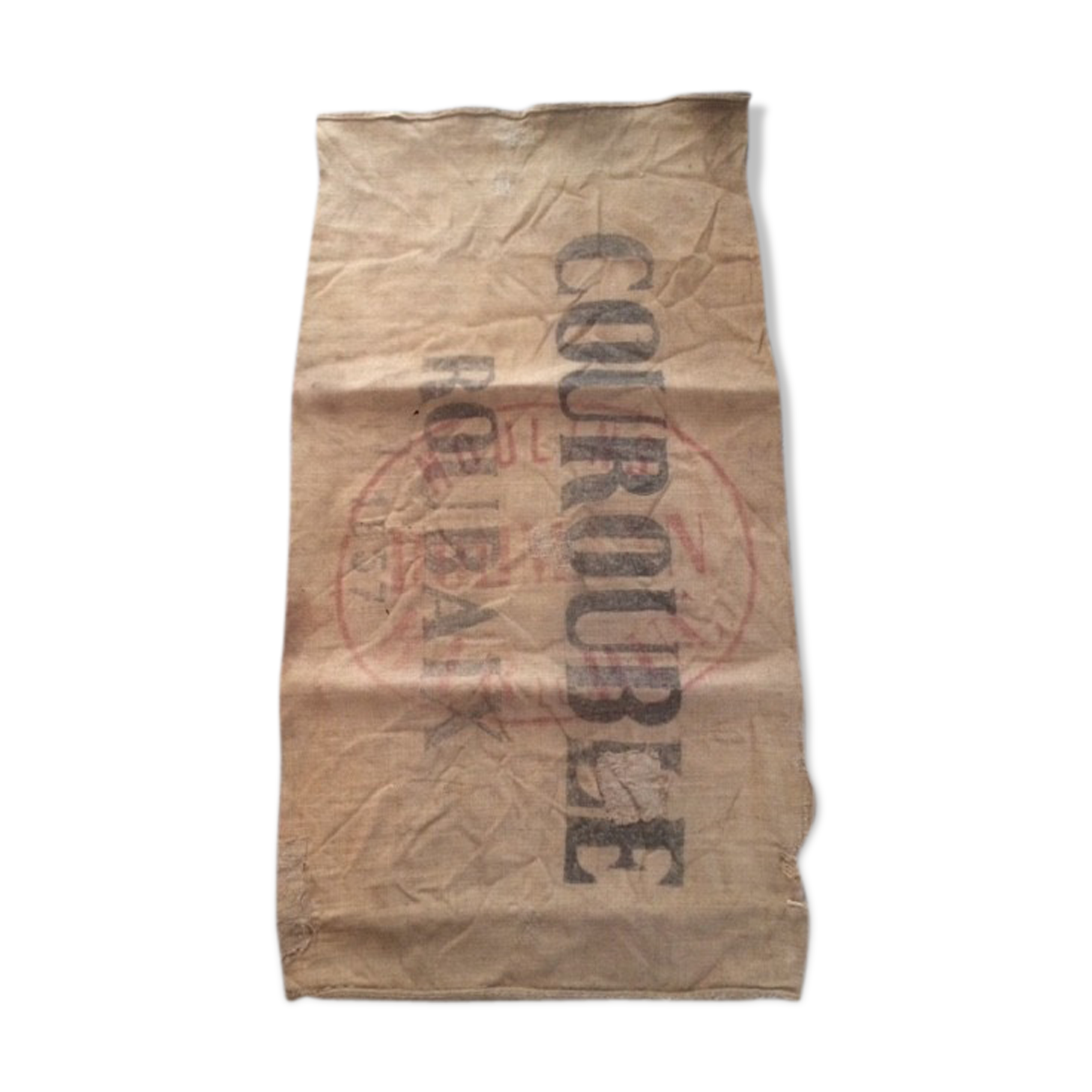 Old burlap bag "Courouble Roubaix"