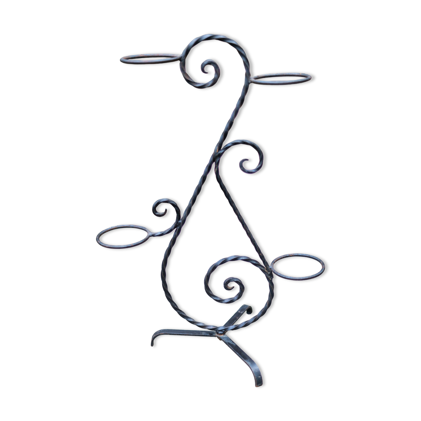 Wrought iron plant holder