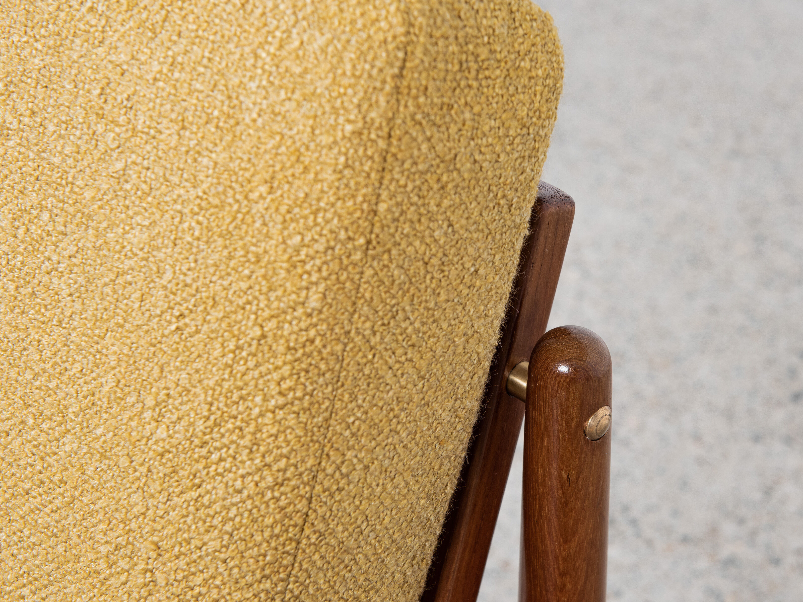 Midcentury Danish pair of easy chairs in teak by Arne Vodder for Glostrup