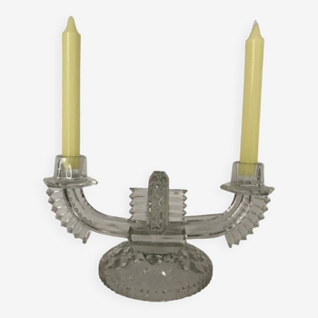 Art Deco 2-branched candle holders