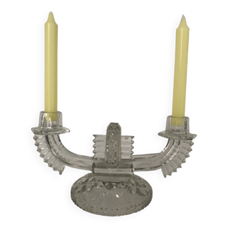 Art Deco 2-branched candle holders