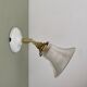 Vintage tulip wall lamp in holophane glass