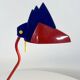 Blue and red toucan desk lamp by Brilliant Leuchten Germany, 1980.