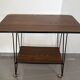 Vintage Side Table/Serving Cart on Wheels - 1950s/60s Style