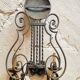 Pair of neoclassical wrought iron wall lights