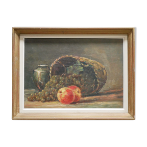 Tableau ancien, nature morte, huile