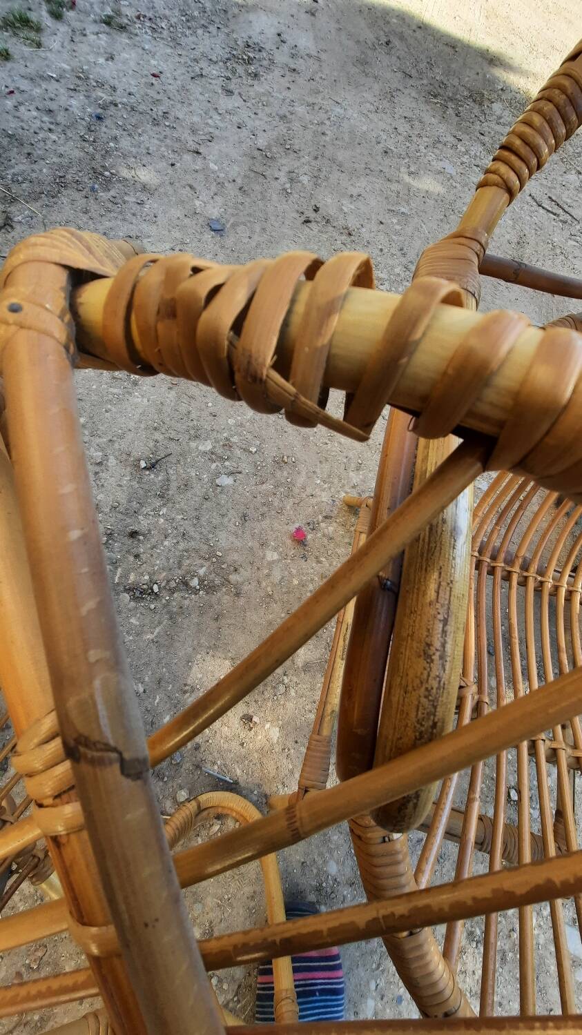 Rattan and bamboo garden furniture