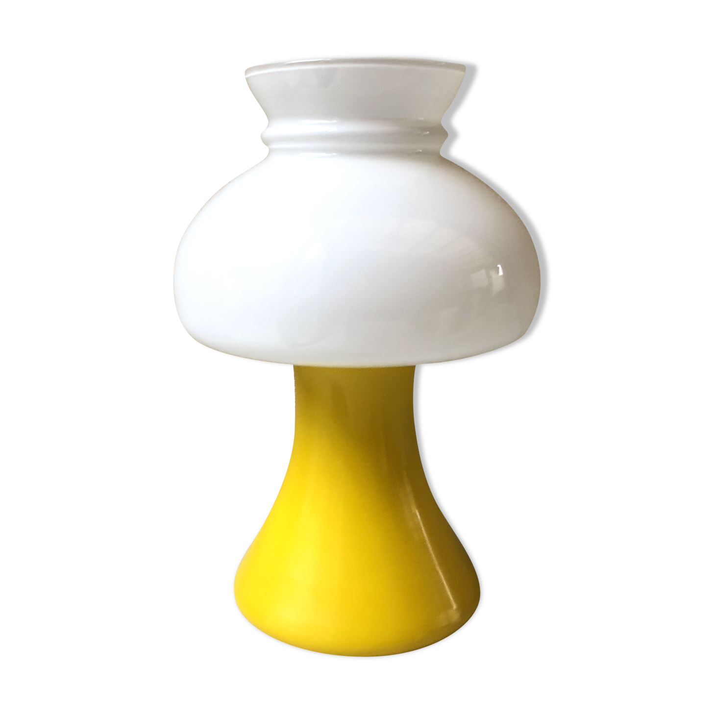 Bedside lamp glass opalin vintage 70