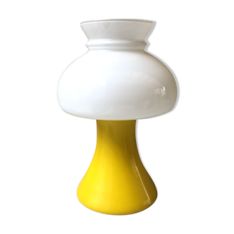 Bedside lamp glass opalin vintage 70