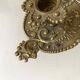 Brass thumb candle holder, scarab
