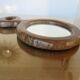 Solid wood mirror carved with a chisel, free form, 1960s.
