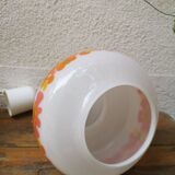 White Opaline with flowers