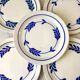 set of 5 dessert plates in Terre de Fer Salins model Jenny early 20th century