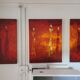 Triptych painting