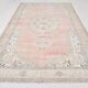 Tapis Oushak vintage en laine, fait main, grande surface (216 x 335 cm), 7 x 11 pieds (environ 216 x 335 cm).