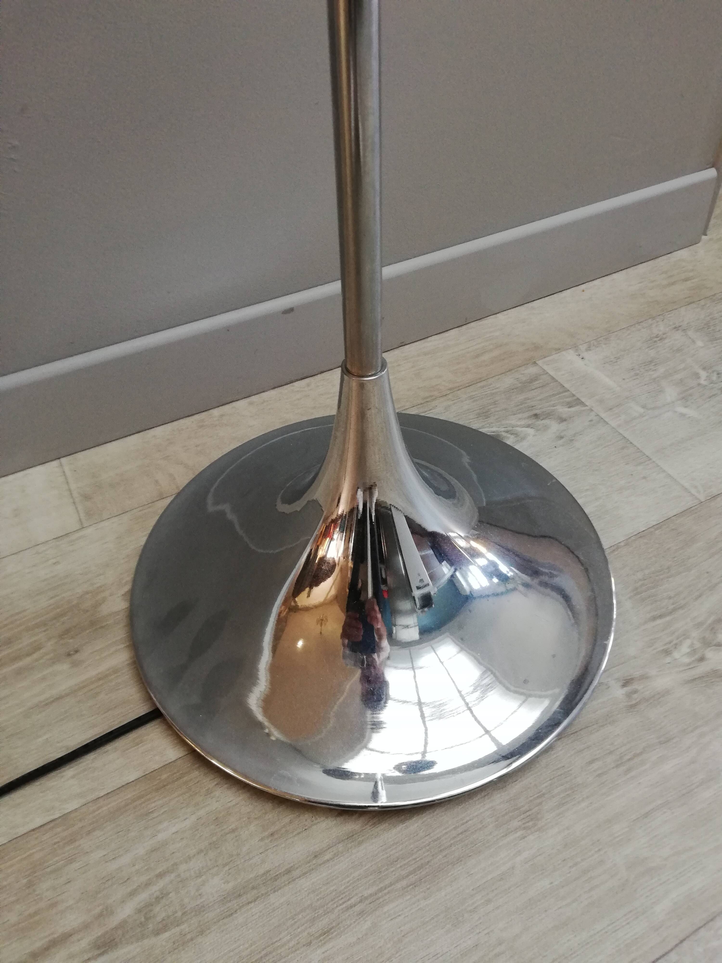 Lampadaire boules eye ball pied tulipe métal chromé