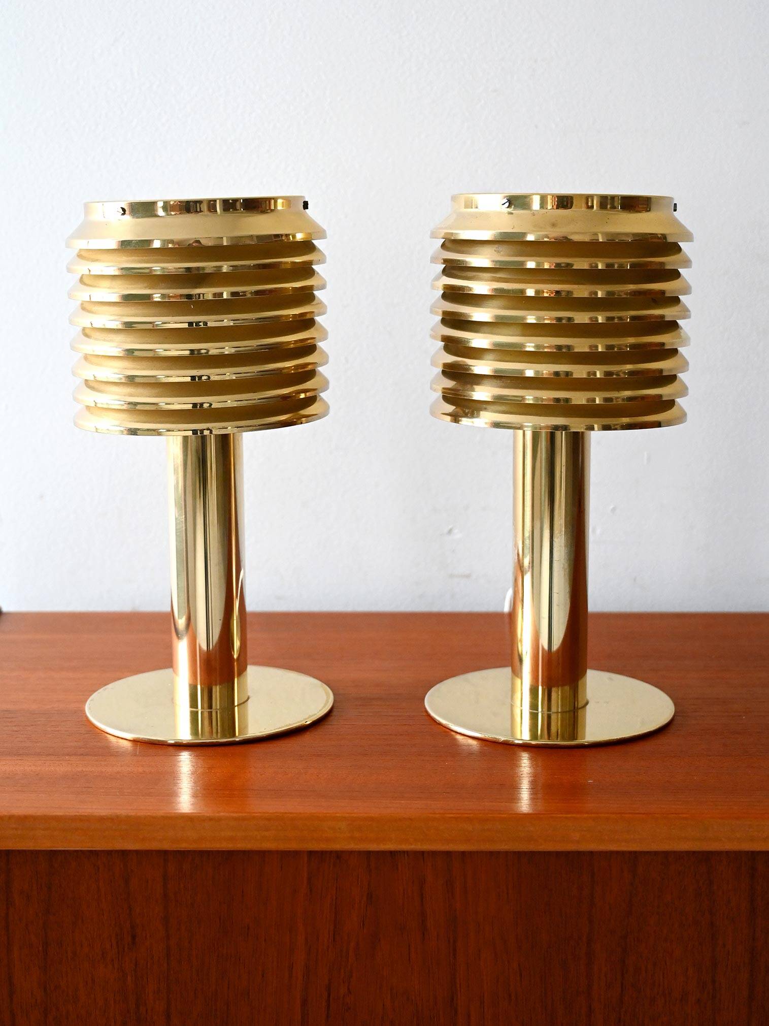 Pair of model B142 brass table lamps by Hans-Agne Jakobsson