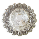 Plafonnier rond en verre bullé vintage années 60-70