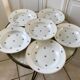 set of 6 hollow plates Digoin Sarreguemines model Floréal years 50-60