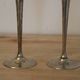 Set of 3 vintage silver-plated and gold footed cups.