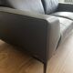 Roche Bobois Réflexion model sofa in taupe leather, 2.5 seats.