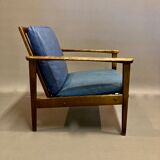 Scandinavian leather armchair 1950