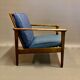 Fauteuil scandinave cuir 1950