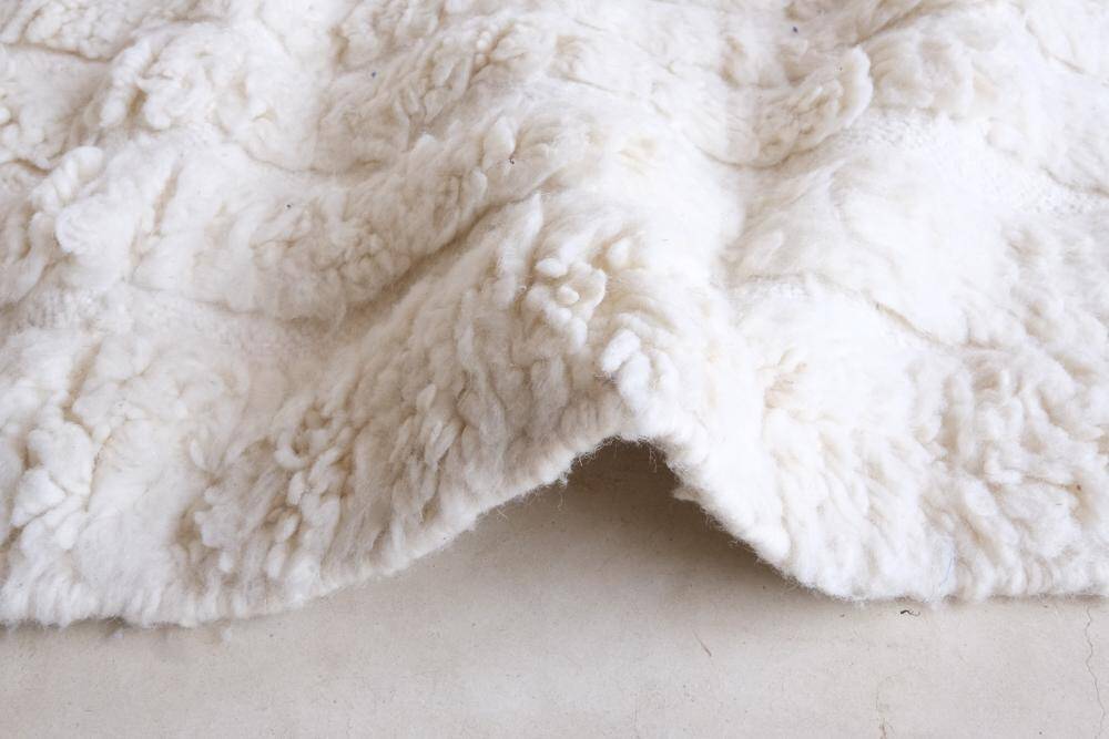 Tapis Blanc Beni Ouarain - 290 x 190 cm