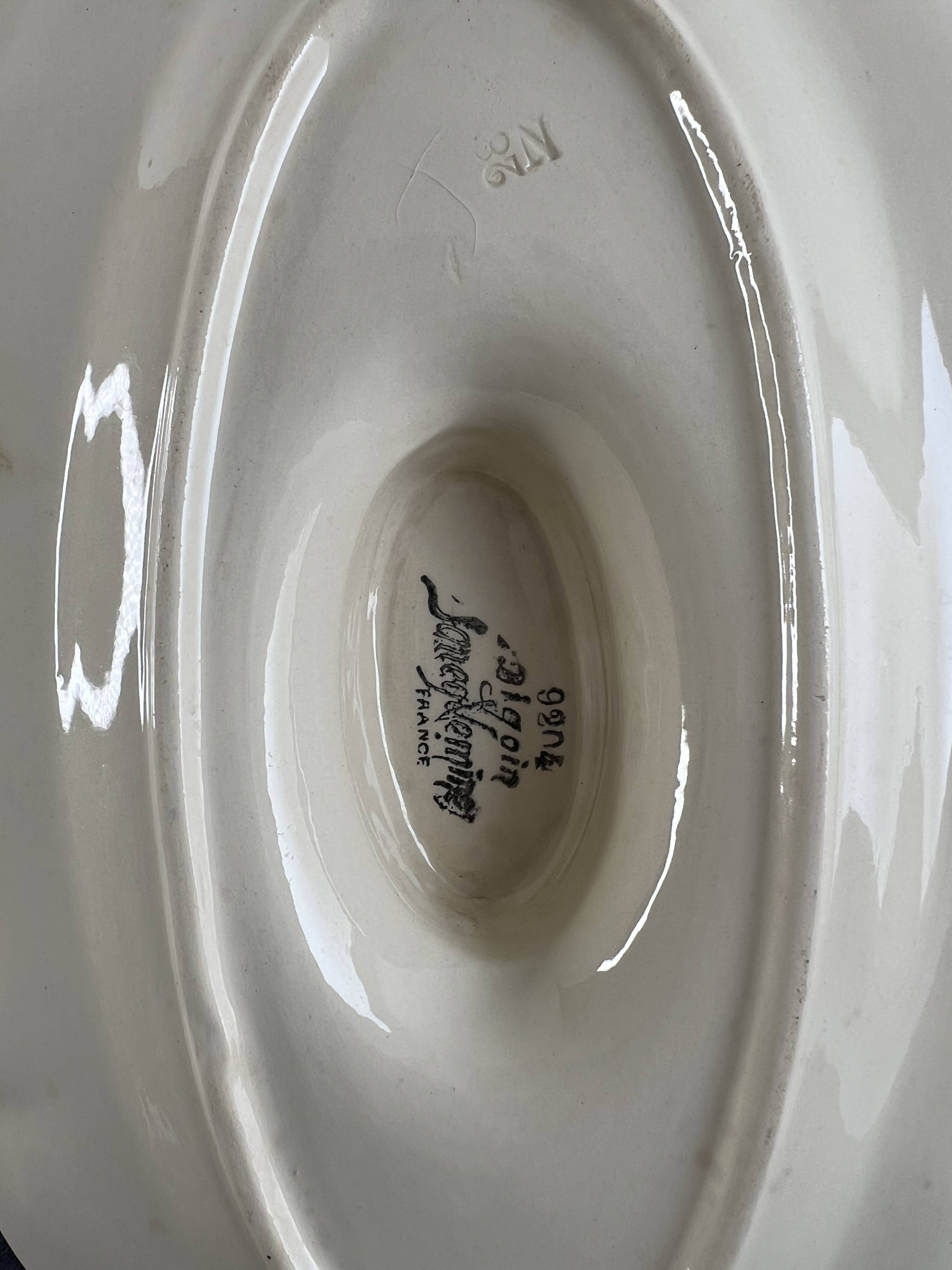 Ironware sauceboat Sarreguemines and Digoin