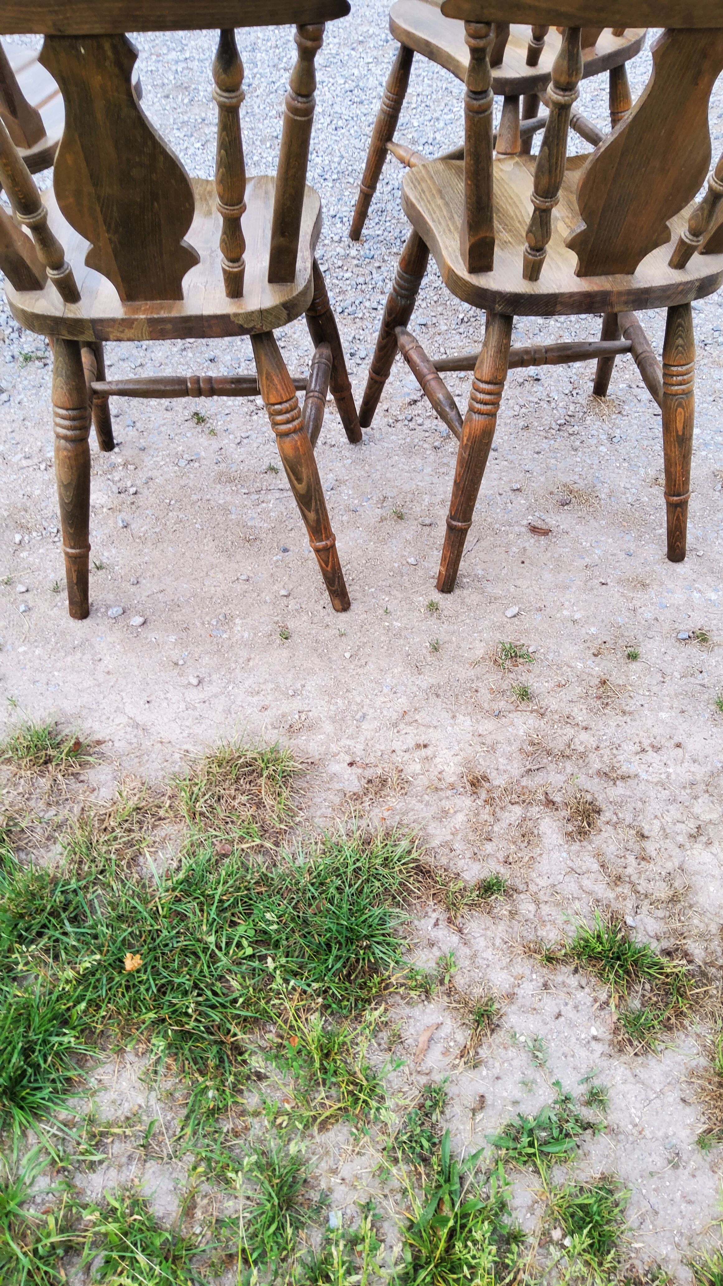 Set of 4 mountain style chairs from the 60s in beech