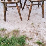 Set of 4 mountain style chairs from the 60s in beech