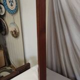 Large rectangular mirror with solid wood frame