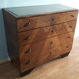 Commode art déco en noyer