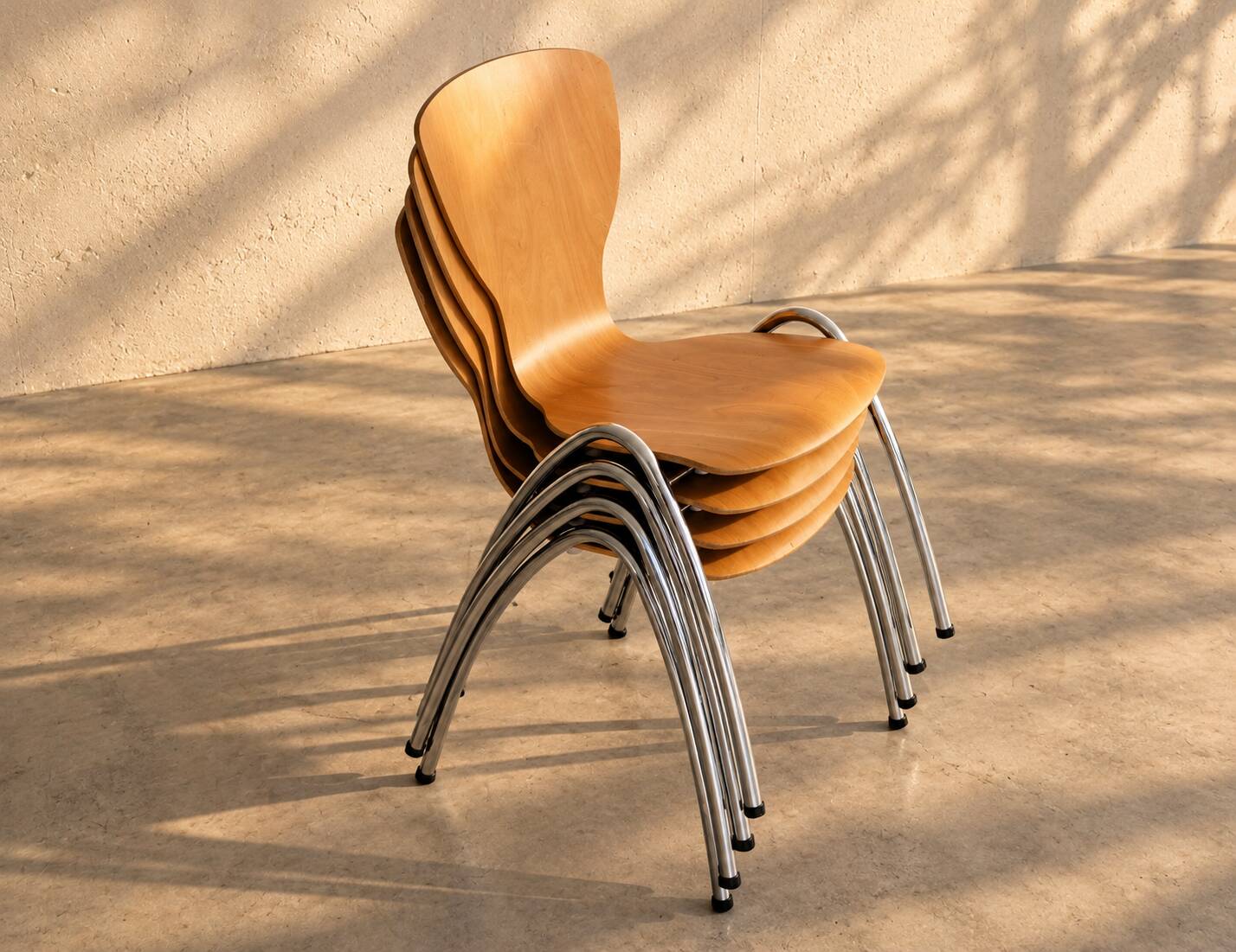 vintage school chairs | stacking chairs | batch of chairs