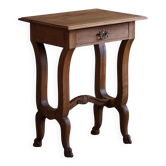 Antique Danish console, carved solid oak, lion's feet, Baroque style, 1890s.