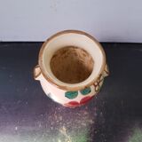 Old white ceramic cove vase & flower décor