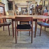 Scandinavian dining room set table and 4 chairs 1960s in teak