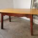 Farmhouse table, in solid oak, chalet style