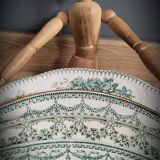 Set of 4 mismatched green plates