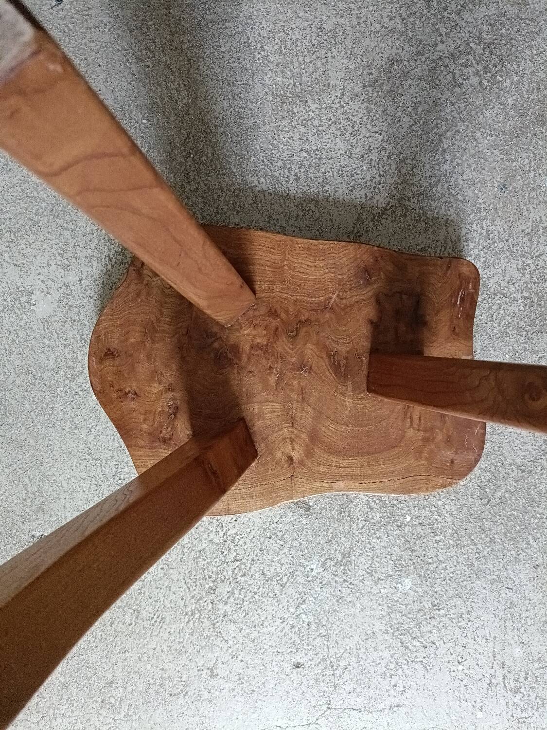 Vintage wooden tripod stool