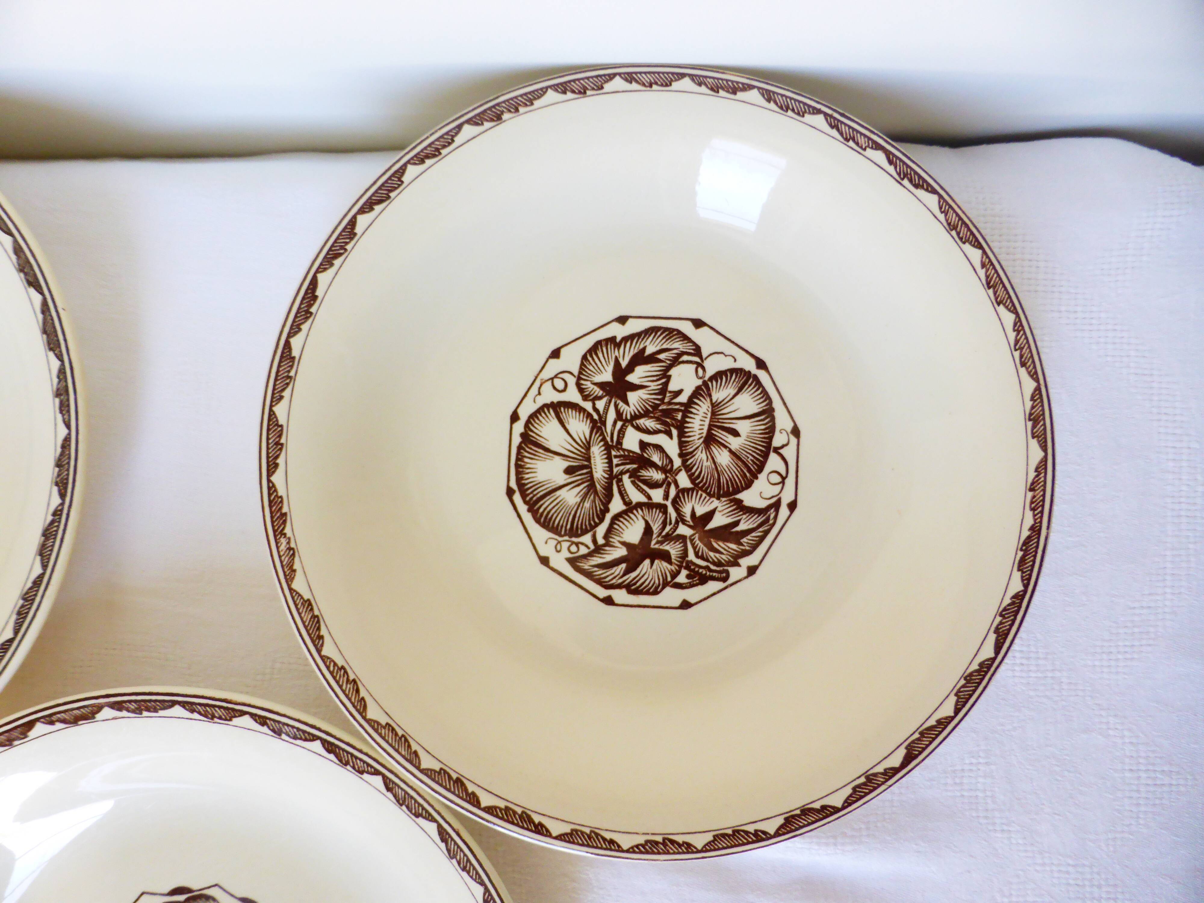 3 assiettes creuses de Sarreguemines modèle Argonne 210752