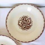 3 Sarreguemines soup plates, Argonne model 210752