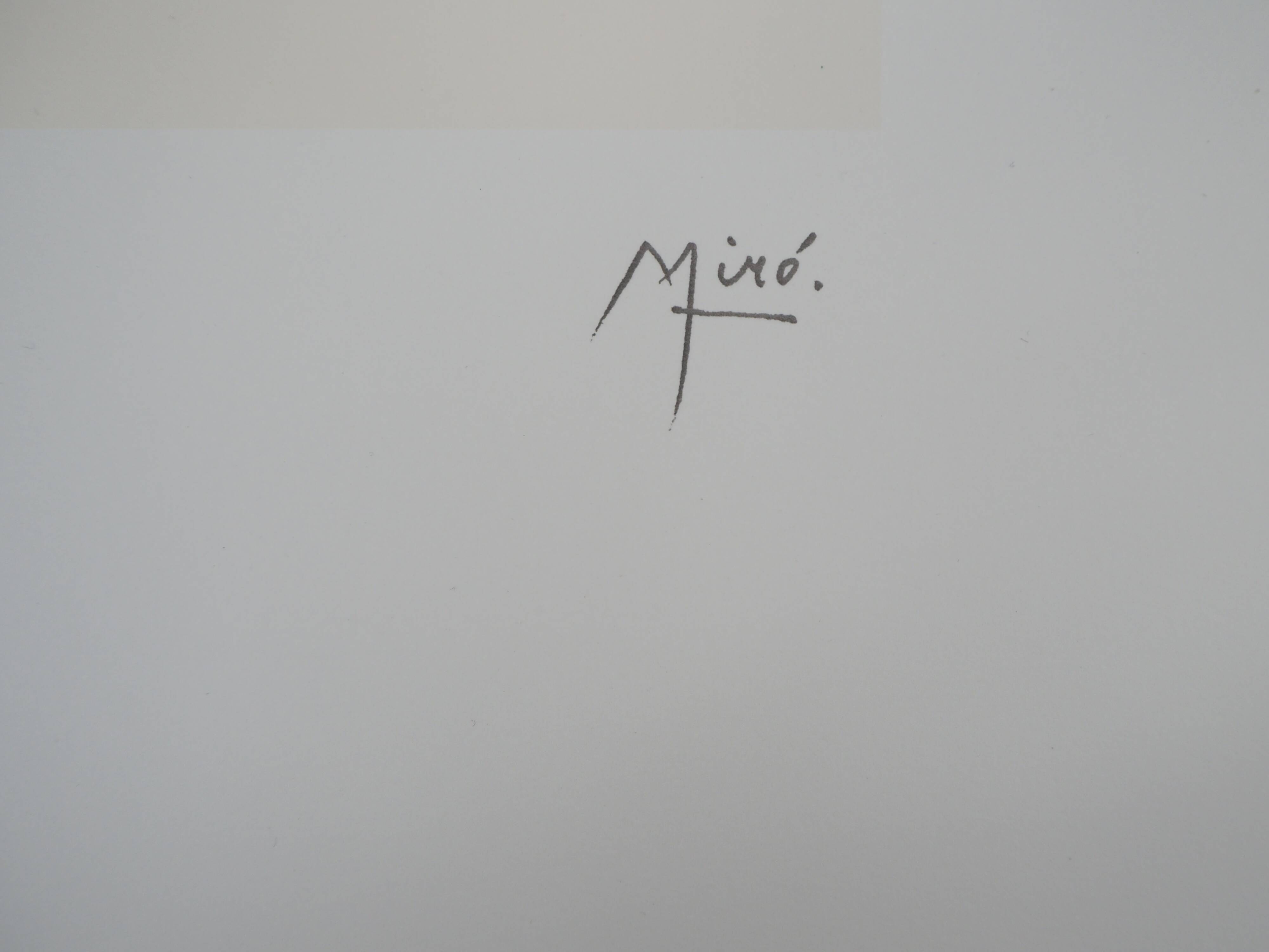 Joan Miro: little girl in the garden - Signed lithograph