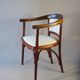 Art Deco desk chair by Fischel in bentwood and leather, 1925