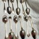 Set of 12 silver metal table spoons from christofle model "spatours"