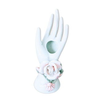 Hand baguier soliflore ceramic