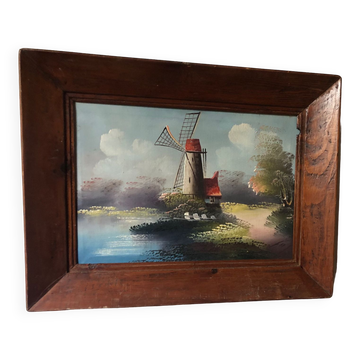 Netherlands mill painting