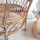 Banquette en rotin et osier circa années 60